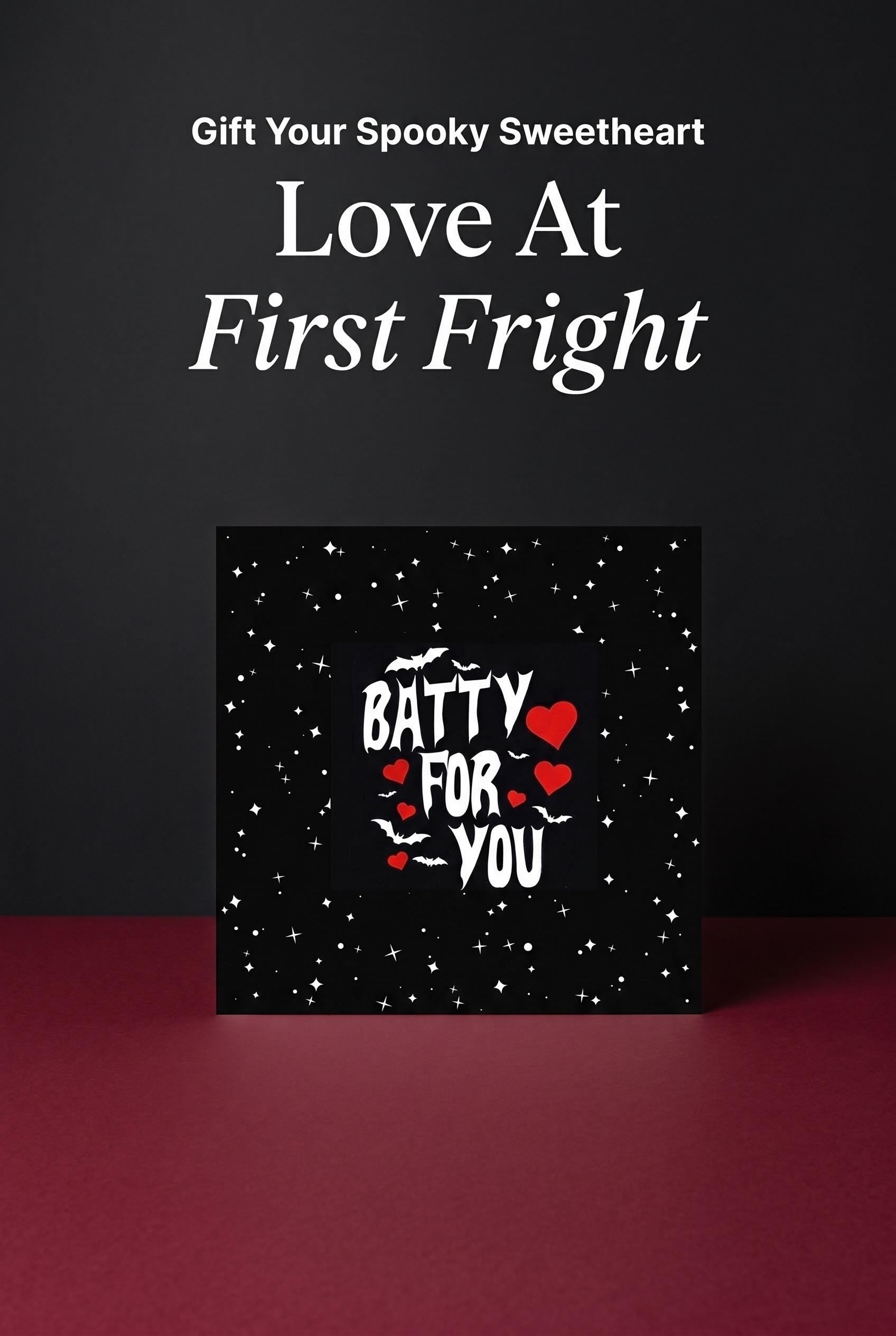 Batty For You Gothic Poster | Valentine Wall Art | Bat Lover Gift | Spooky Cute Decor | Gothic Romance Print | Halloween Decor