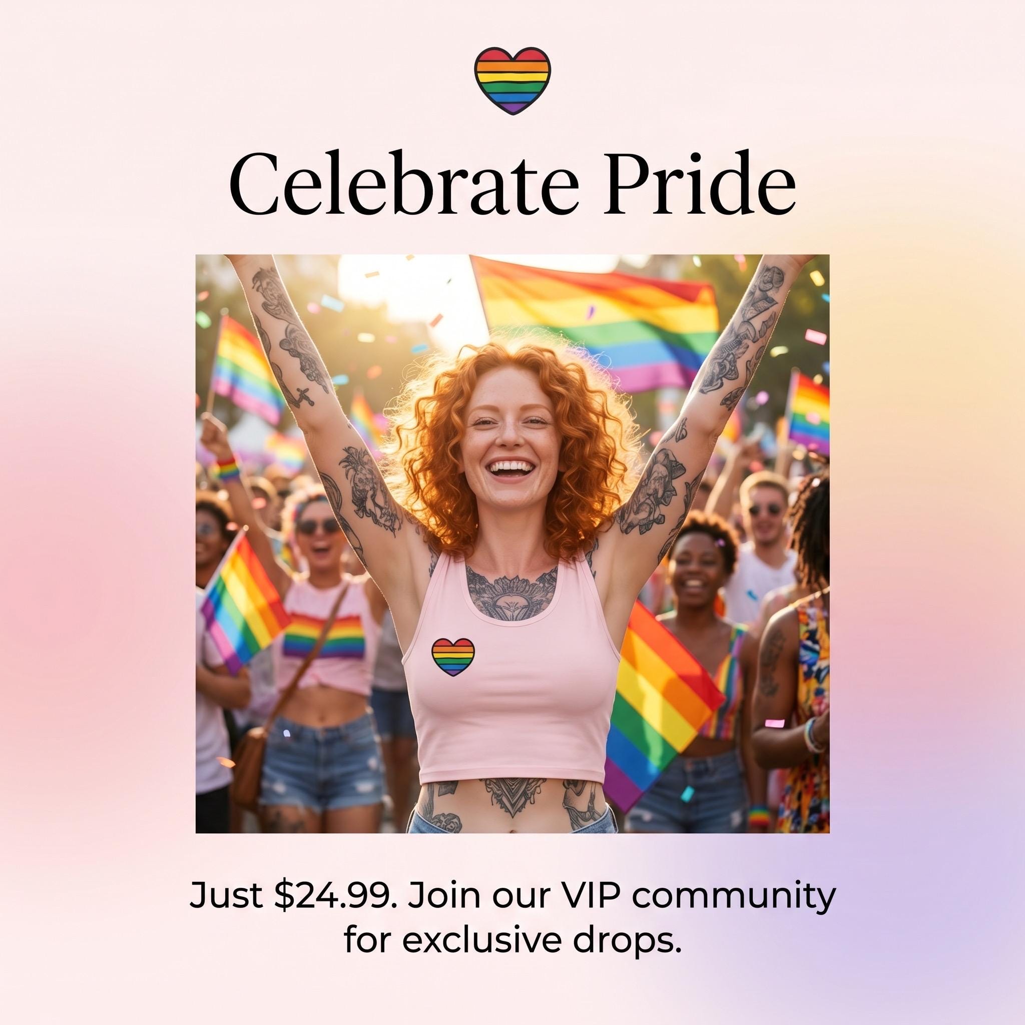 Rainbow Heart Crop Tank Top | LGBTQ Pride Crop Top | Gay Pride Shirt | Queer Fashion | Rainbow Heart Tank | Pride Month Clothing