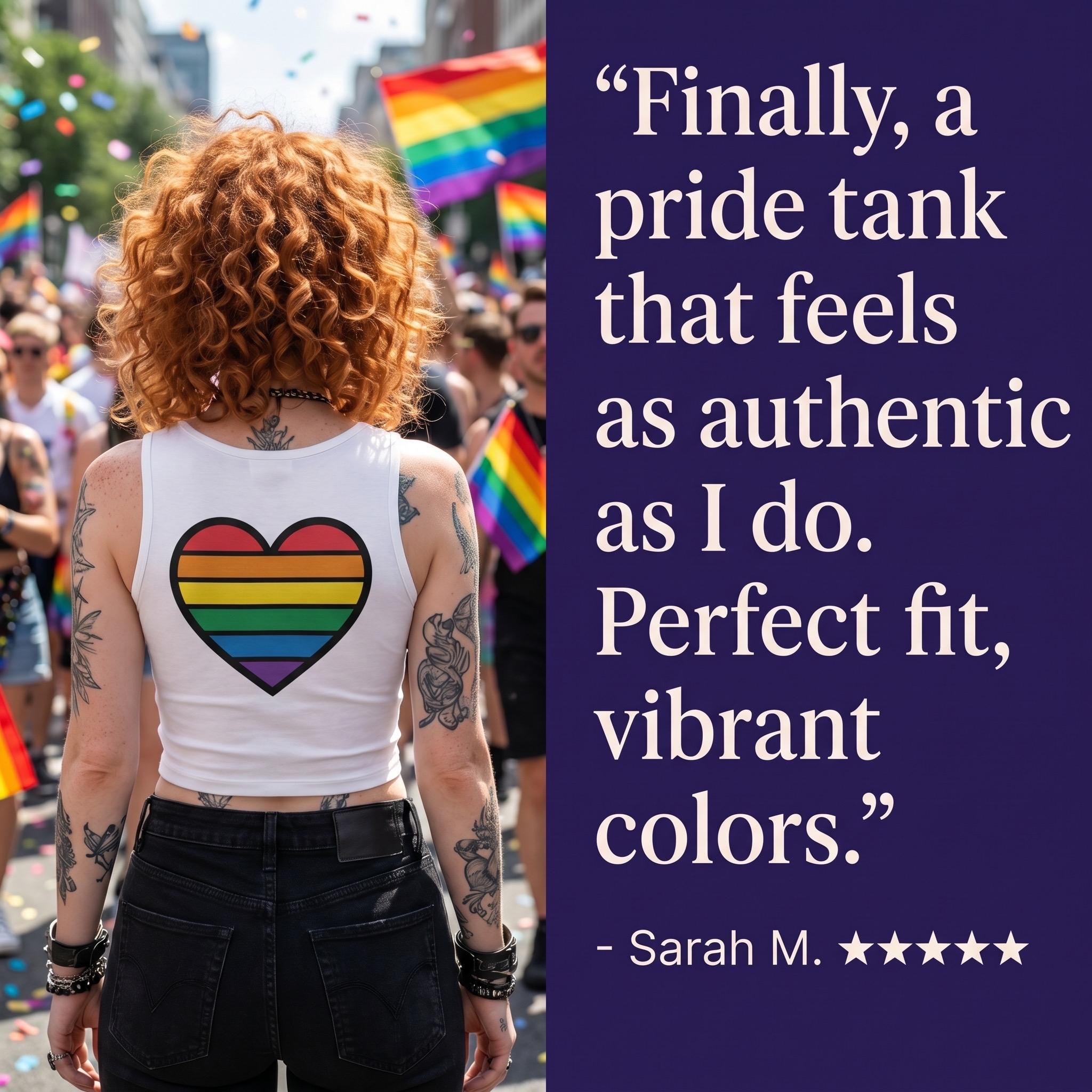 Rainbow Heart Crop Tank Top | LGBTQ Pride Crop Top | Gay Pride Shirt | Queer Fashion | Rainbow Heart Tank | Pride Month Clothing