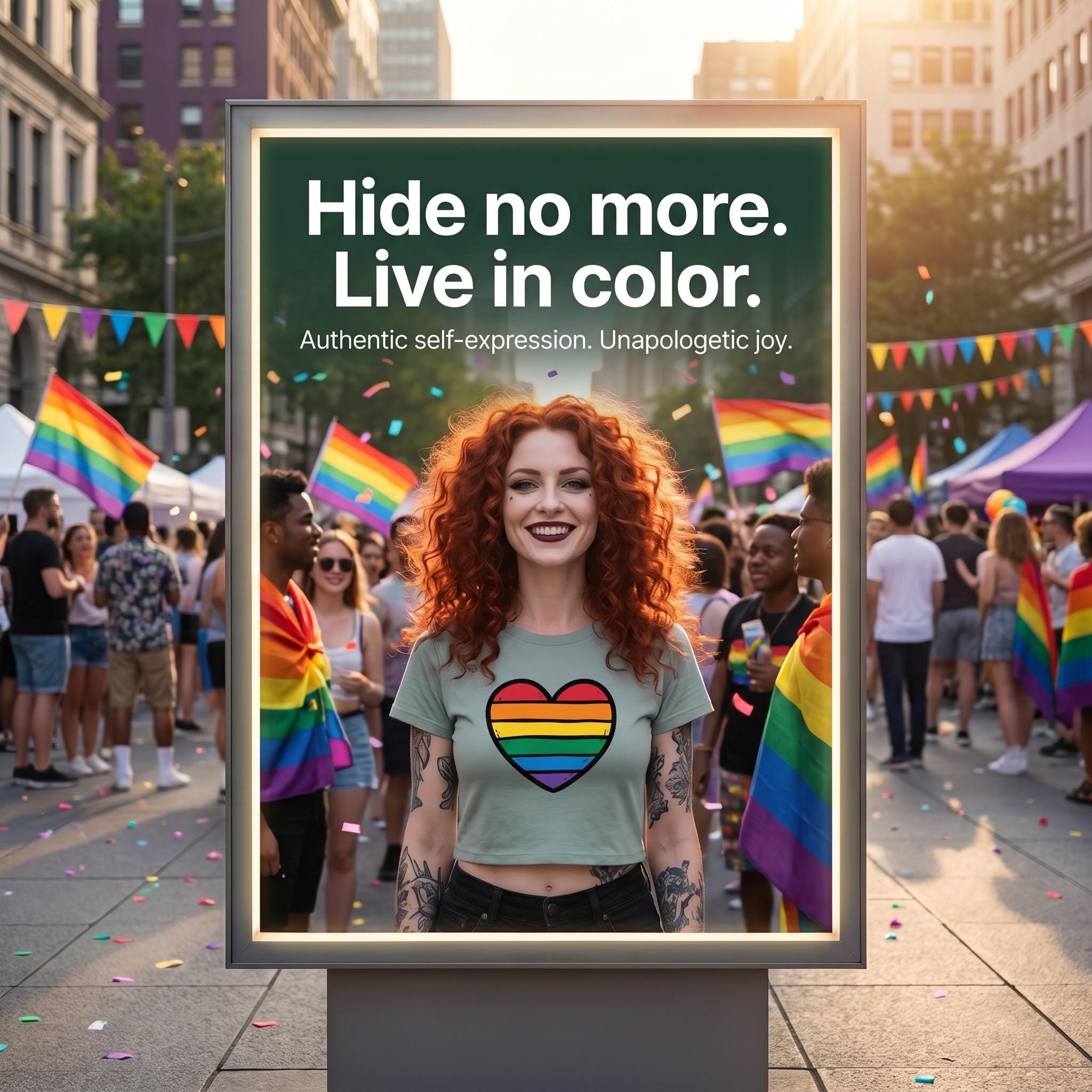 Rainbow Heart Crop Top | LGBTQ Pride Shirt | Gay Pride Crop Tee | Queer Fashion | Rainbow Heart Shirt | Pride Month Top