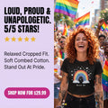 Queer AF Rainbow Crop Top | Funny LGBTQ Pride Shirt | Gay Pride Crop Tee | Pride Month Shirt | Rainbow Pride Top