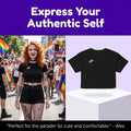 Rainbow Pride Flag Crop Top | LGBTQ Crop Tee | Gay Pride Shirt | Cute Pride Apparel | Rainbow Heart Top | LGBTQ Gift