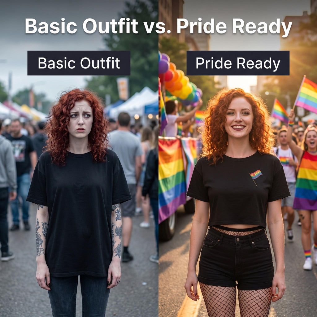 Rainbow Pride Flag Crop Top | LGBTQ Crop Tee | Gay Pride Shirt | Cute Pride Apparel | Rainbow Heart Top | LGBTQ Gift