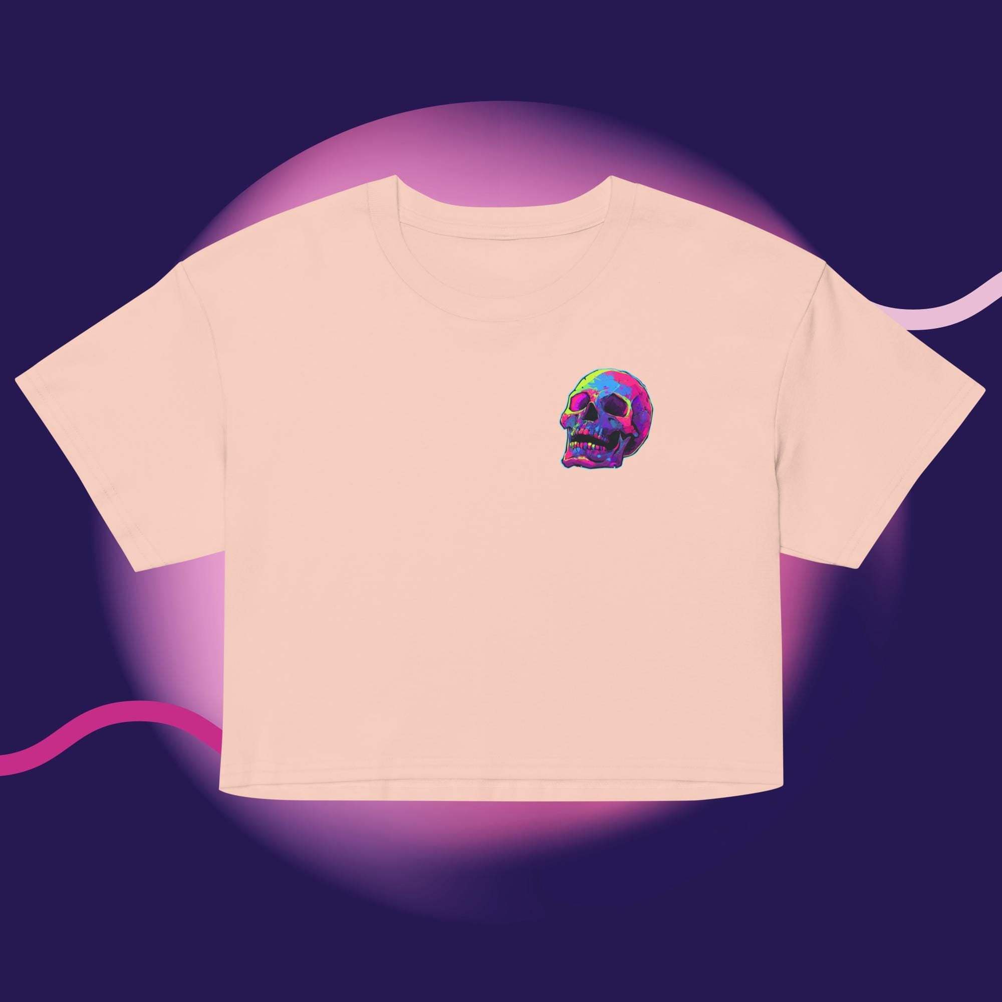 Neon Skull Crop Top – Digital Decay Collection