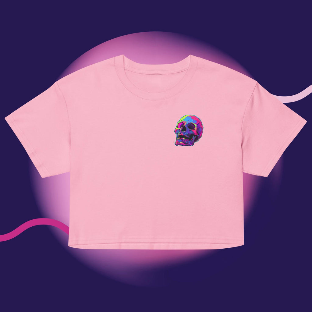 Neon Skull Crop Top – Digital Decay Collection