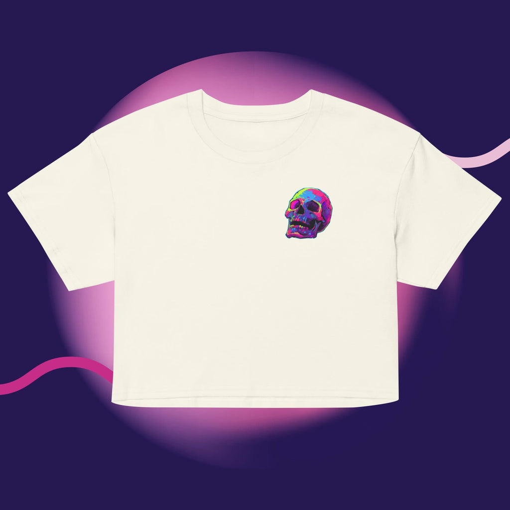 Neon Skull Crop Top – Digital Decay Collection