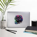 Pop Art Skull Holographic Sticker | Neon Skull Vinyl Decal | Gothic Laptop Sticker | Alternative Aesthetic Sticker | Skull Gift
