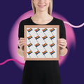 Rainbow Pride Flag Framed Poster | LGBTQ Wall Art | Pride Room Decor | Rainbow Heart Print | Gay Pride Gift | Love Wins