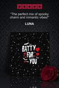 Batty For You Gothic Poster | Valentine Wall Art | Bat Lover Gift | Spooky Cute Decor | Gothic Romance Print | Halloween Decor