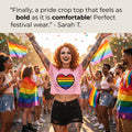 Rainbow Heart Crop Top | LGBTQ Pride Shirt | Gay Pride Crop Tee | Queer Fashion | Rainbow Heart Shirt | Pride Month Top